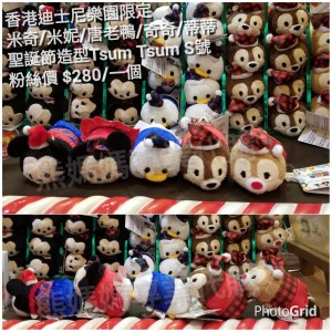 香港迪士尼樂園限定 聖誕節造型 Tsum Tsum S號